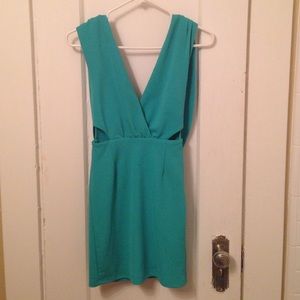 NWOT Open Back Green Cocktail Dress