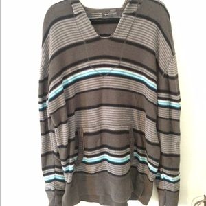 Striped gray&blue hoodie