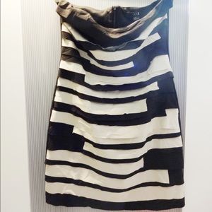 Black and white cocktail dress