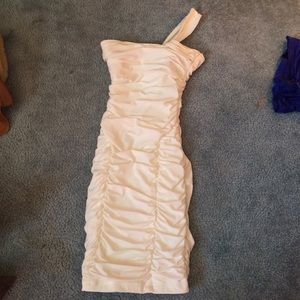 White cinched dress