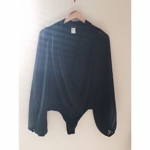 Sheer long sleeve body suit