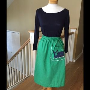 Vintage Green Whale skirt
