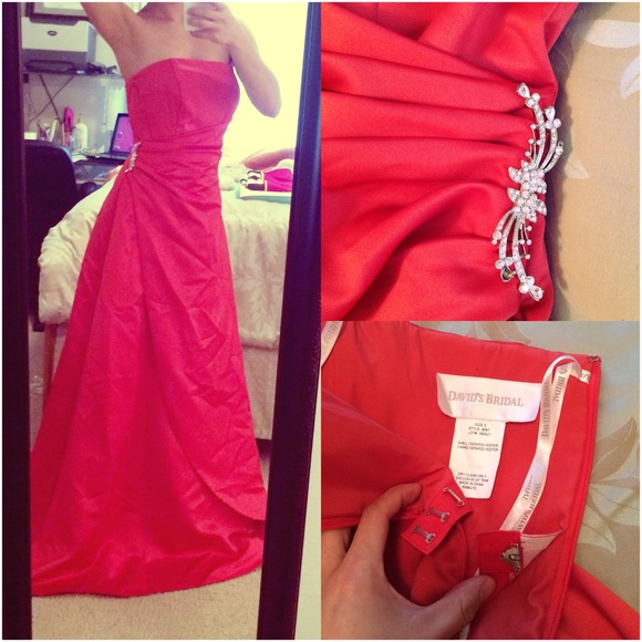 Davids Bridal- Orange Gown- Clearance