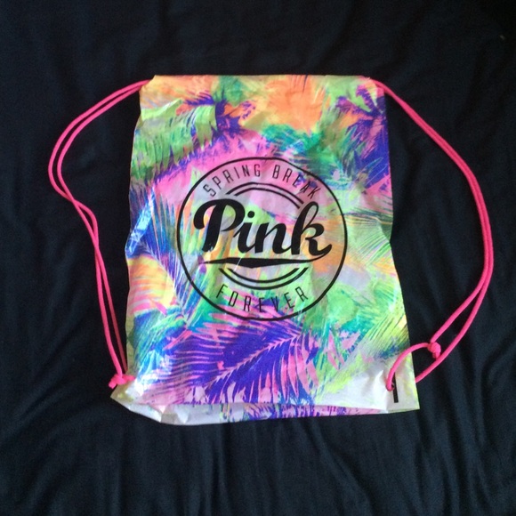 Pink shopping bag backpack