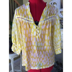 Anthropologie Dolan Yellow Chiffon blouse