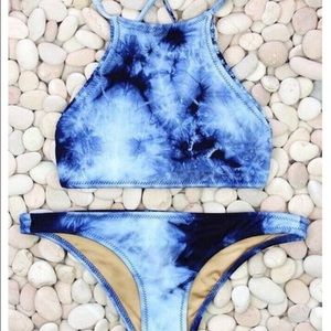 Tie dye sky bikini