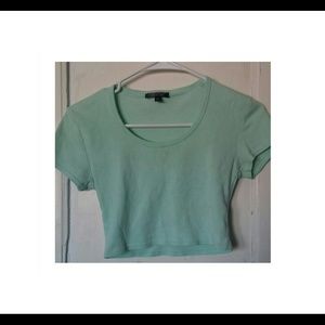 Topshop mint green crop top