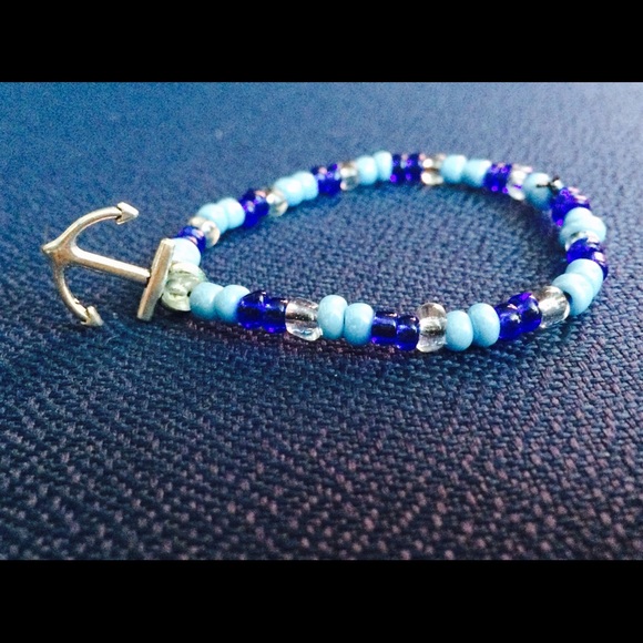 Beautiful blue anchor charm bracelet