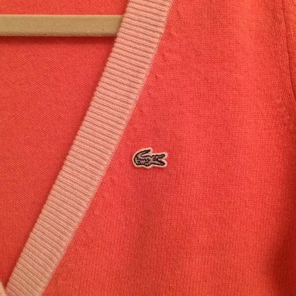 Lacoste 100% Cashmere Cardigan - Picture 2 of 3