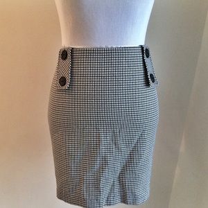 Black and white Checkered Skirt