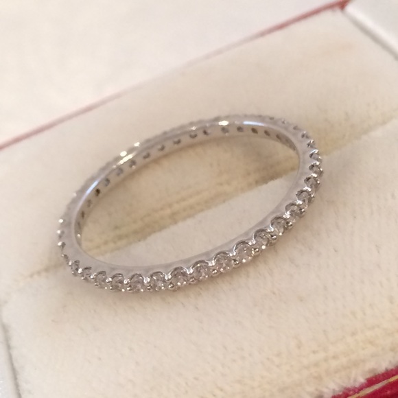 Sterling 925 CZ Thin Band Ring
