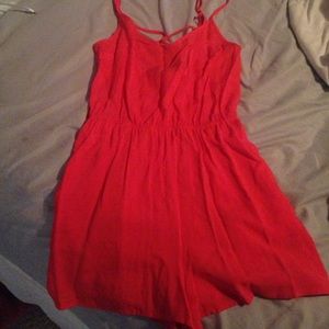 Deep pink romper NEVER BEFORE WORN!