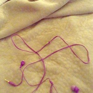 NO REFUND purple vintage earbuds