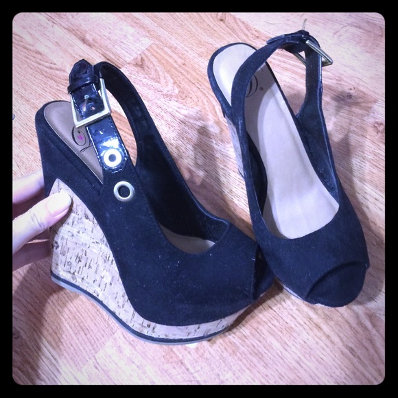 Black wedges! New! Size 5.5! BUNDLE