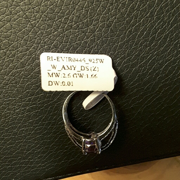 NFS Amethyst ring plat/SS 925 size 7 - Picture 3 of 4