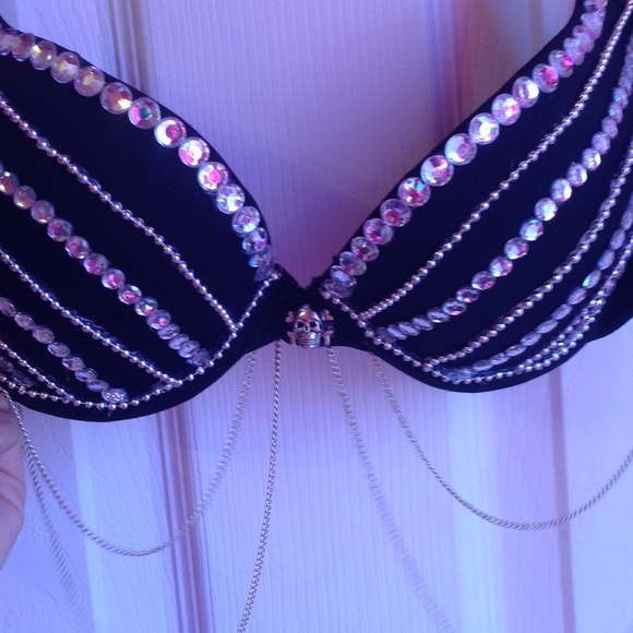 Skull Hand Made Rave Bra - Picture 2 of 3