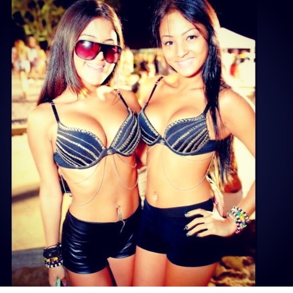 Skull Hand Made Rave Bra - Picture 3 of 3