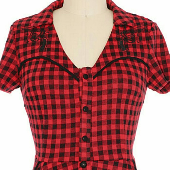 Rockabilly Gingham Knit Dress