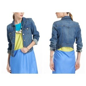 Anthropologie Cropped Denim Jacket