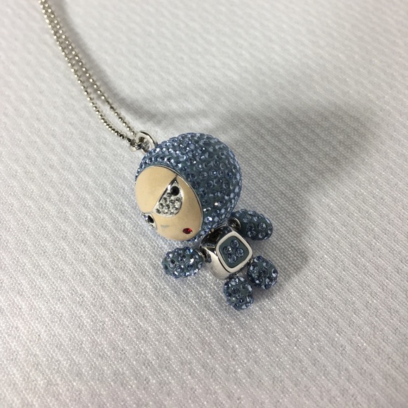 SOLD Swarovski Eliot Pendant Blue Necklace - Picture 3 of 8