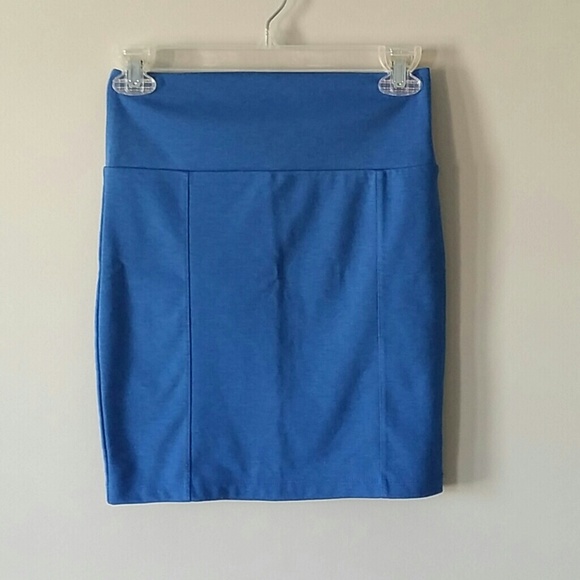 Royal blue mini skirt