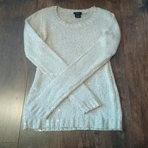 Long gold sparkly sweater