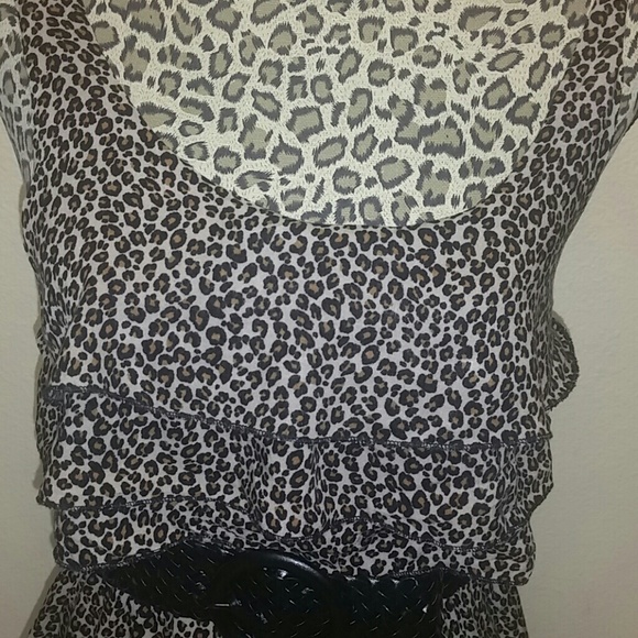 Cheeta Dress with Ruffles - Picture 2 of 4