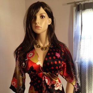 Asian Inspired BCBGMAXAZRIA blouse.