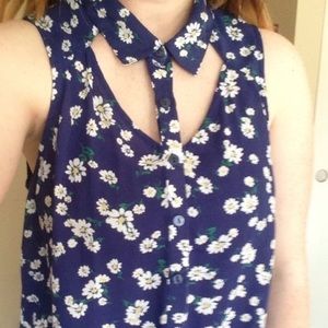Blue Floral Shirt