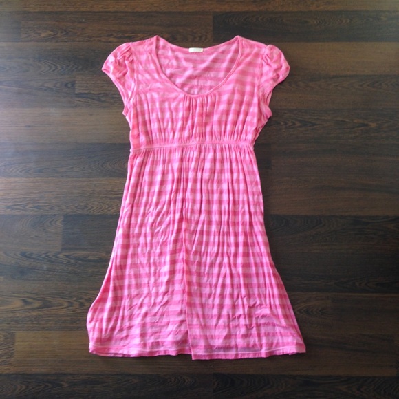 pink striped summer dress