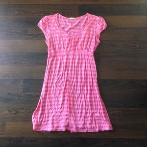 pink striped summer dress