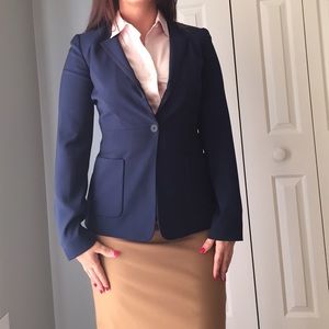 Blue one button blazer