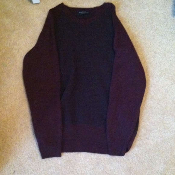 Dark red wool sweater