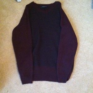 Dark red wool sweater