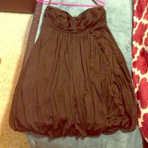 Black bebe strapless dress