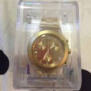 Swatch Swiss watch gold !!