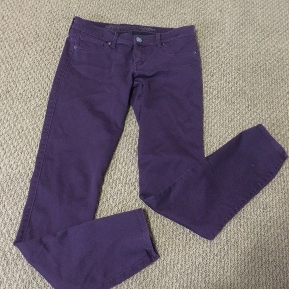 Express stella low rise plum jeans