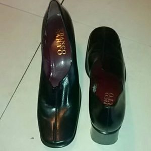 Franco Sarto black leather dress shoes size 9