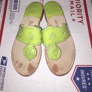 Gently Used Lime Green Jack Rogers sz. 5
