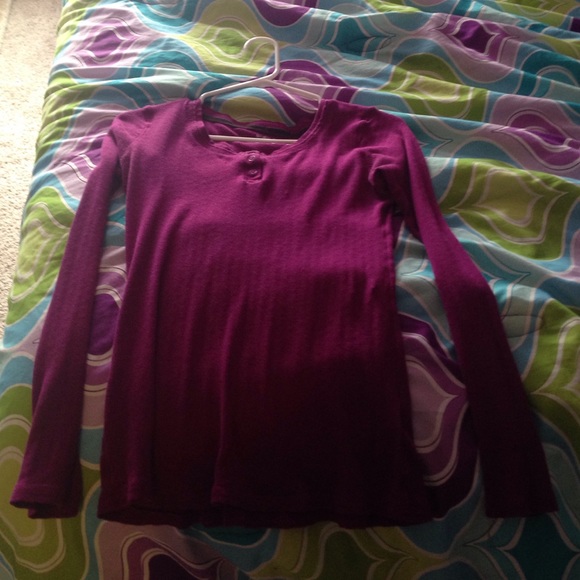 Long sleeved maroon shirt
