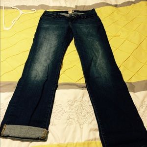 Dark wash denim jeans