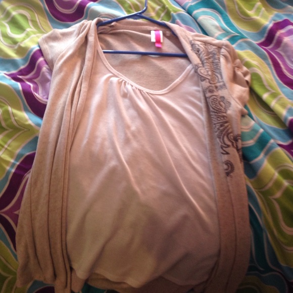 Sweater like shirt with attached tank top