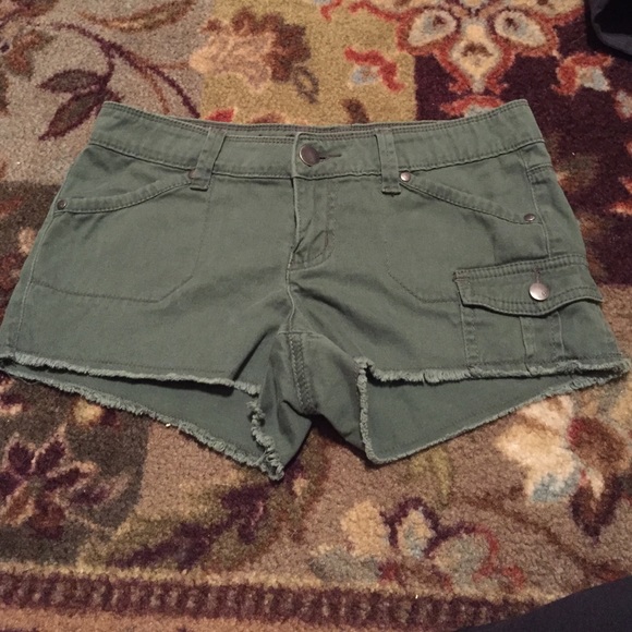 Army green shorts