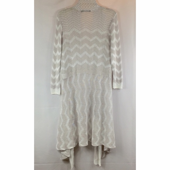 NWT!!! Nic+Zoe Long Chevron Linen Cardigan - Picture 3 of 4