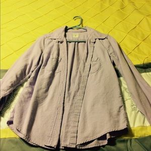 Light purple long sleeve button down top