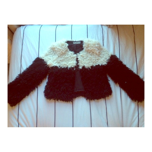 Two Tone Gypsy Warrior Faux Fur Jacket