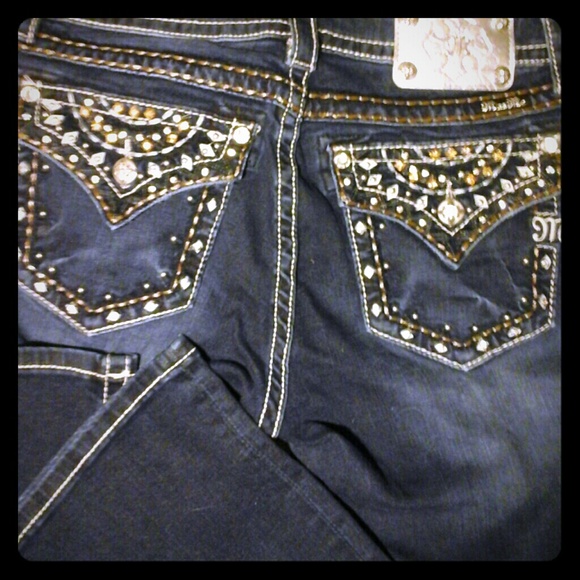 Miss me jeans size 31 Diamond stitch pocket