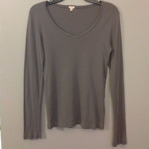 J. Crew Factory Long Sleeve V-Neck Tee