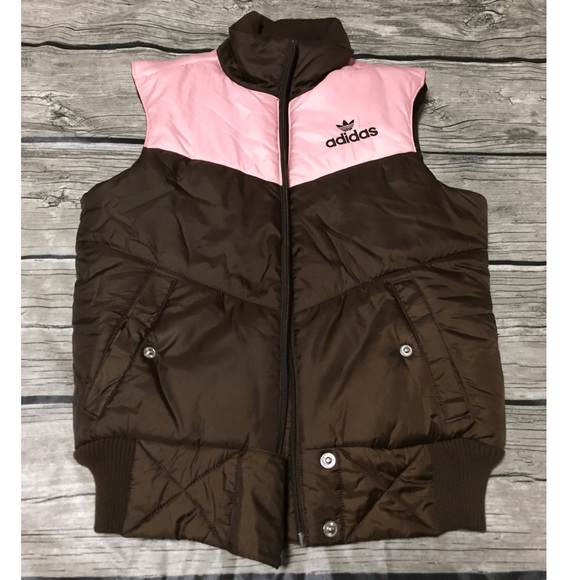 Very Cute Women Adidas Spring Vest Pink Brown XS