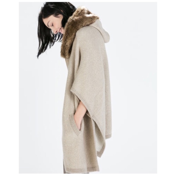 👸 fur hood poncho 👸 - Picture 2 of 4